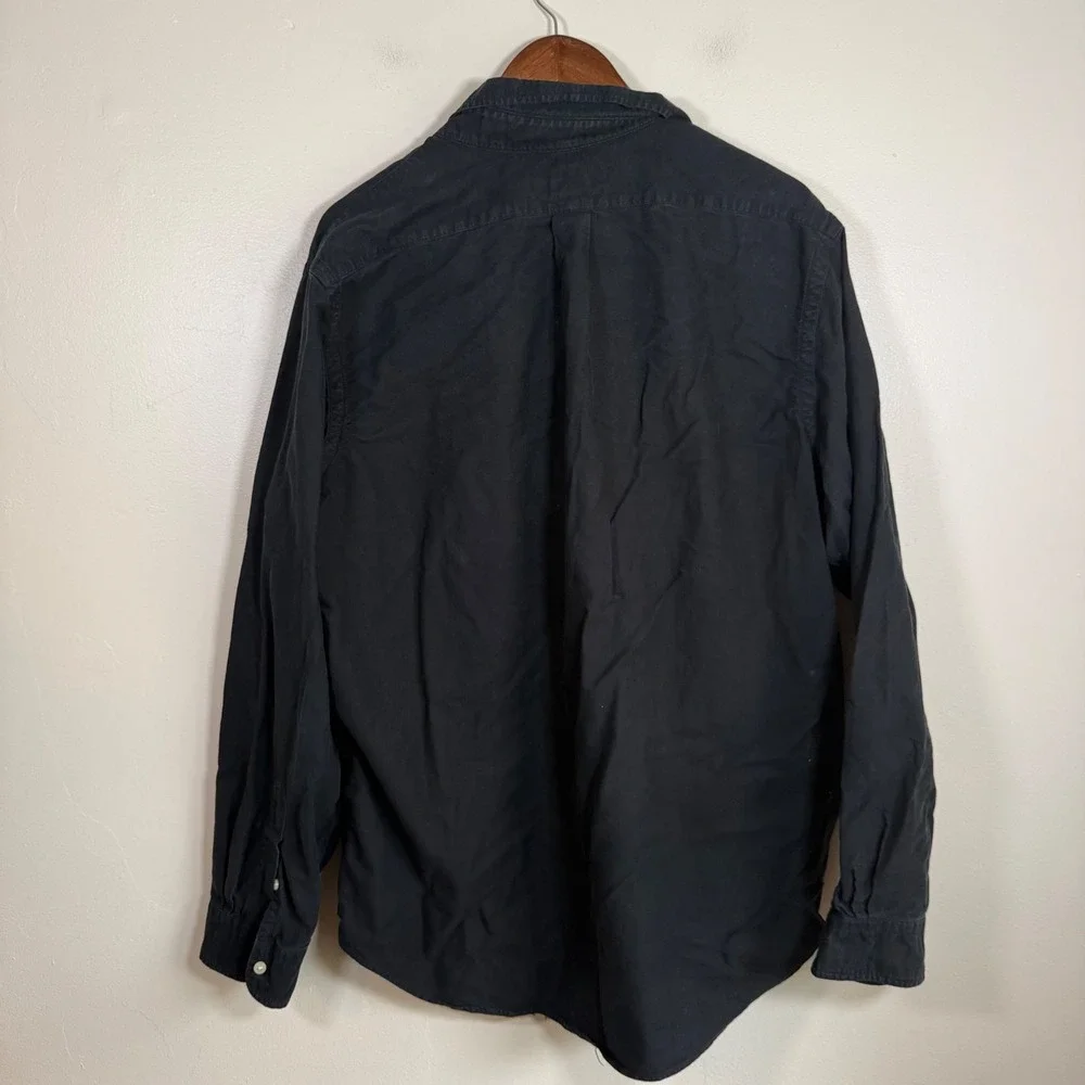 Ralph Lauren Classic Fit Long Sleeve Button Down Shirt Size XL Black